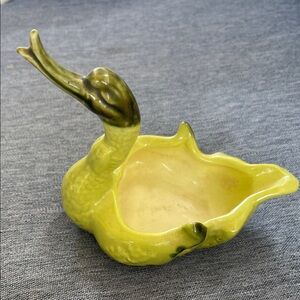 Yellow Duck-Shaped Ceramic Dish